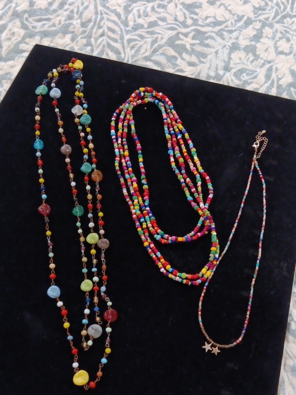 Colorful Multistrand Beaded Women's Necklace - Mixed Colors